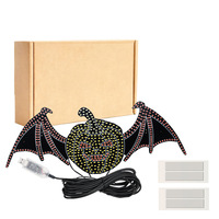 Feux LED décoratifs intérieurs de haute qualité pour voiture et camion, avec affichage LED motif citrouille et yeux de chauve-souris, pour vitres avant et arrière
