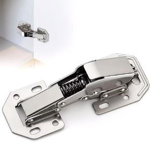 Bisagras ocultas de cierre suave para gabinetes de cocina, montaje en superficie, sin perforación previa, para uso en escuelas, hospitales y dormitorios - Product Image 1
