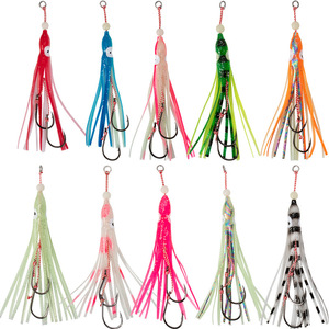 Señuelo <span class=keywords><strong>de</strong></span> <span class=keywords><strong>pesca</strong></span> suave para <span class=keywords><strong>pesca</strong></span> <span class=keywords><strong>en</strong></span> alta mar, tipo falda <span class=keywords><strong>de</strong></span> pulpo y <span class=keywords><strong>calamar</strong></span>, con anzuelo <span class=keywords><strong>de</strong></span> asistencia triple, para movimiento lento y luminoso - Product Image 5