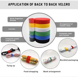 Organizador de Cables Ecológico Reutilizable de Doble Cara con Cierre de Gancho y Bucle Resistente al Calor para Gestión de Cables de Doble Fila - Product Image 6