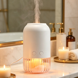 Diffuseur <span class=keywords><strong>d</strong></span>'arômes USB miniature en plastique format voyage, humidificateur à effet flamme, purificateur <span class=keywords><strong>d</strong></span>'<span class=keywords><strong>air</strong></span> portable compatible français pour voiture, hôtel et usage domestique - Product Image 2