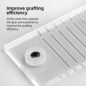 IRISMANLI Palette carrée en acrylique <span class=keywords><strong>de</strong></span> haute qualité, écologique, pour rangement <span class=keywords><strong>de</strong></span> colle et support professionnel pour extensions <span class=keywords><strong>de</strong></span> <span class=keywords><strong>cils</strong></span> - Product Image 2
