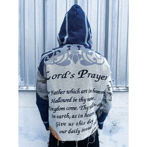 Felpa con Cappuccio da Uomo Personalizzata in Cotone, Stile <span class=keywords><strong>Anime</strong></span>, Tessuta a Maglia, 500 Gsm, Vintage Streetwear, Spessa e Resistente - Product Image 6