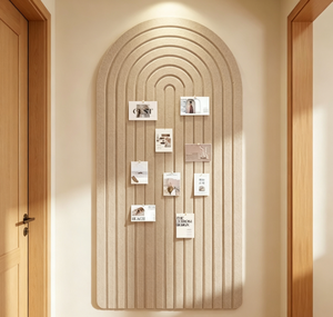 Tableau mural créatif durable <span class=keywords><strong>pour</strong></span> photos et mémos, décoration maison et bureau, sans perçage, insonorisant, antichoc, en feutre en forme d'arche - Product Image 6