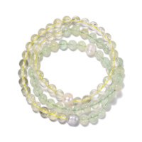 Bracelets extensibles en pierres précieuses naturelles de 4 mm, 3 couches, faits à la main, bijoux en pierres énergétiques Reiki pour la méditation, le yoga, unisexe