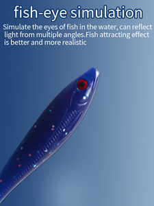 Commercio all'ingrosso 5 colori <span class=keywords><strong>esche</strong></span> morbide richiamo di pesca morbido T coda occhi 3D Silicone richiamo artificiale Swimbait Wobblers Shad Leurre - Product Image 4