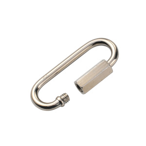 Mousqueton ovale en fer nickelé Wenzhou Platinum Link, boucle de sécurité argentée, équipement d'escalade - Product Image 5