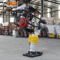 Compacteur à piston HCD125, 5,5 CV, essence, diesel, électrique, machine de compactage du sol pour la construction