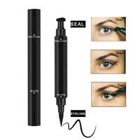 Ingrédients naturels Triangle Joint Eyeliner Imperméable À L'eau Anti-Transpiration 2 Double Extrémité stylo Feutre Doublure Et Aile Timbre