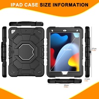 Étui de protection en silicone robuste antichoc pour iPad 7e, 8e, 9e et 10e génération, avec support, sangle et porte-stylet