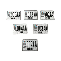 Plaques d'immatriculation de moto en aluminium personnalisées avec finition brillante et 1mm d'épaisseur taille 22*16 populaire au Congo pour la décoration