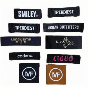 100% <strong>Organic</strong> Cotton High Density Jacquard Clothes Satin Woven Tag <strong>Custom</strong> Personal Logo Garment Fabric <strong>Label</strong> Clothing Woven <strong>Label</strong>