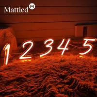 Letras y Números LED Grandes de 1, 2, 3 y 4 Pies, del 0 al 9 y de la A a la Z, Letrero Luminoso Acrílico RGB de Neón con Diseño Personalizado para Fiestas