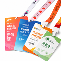 Exquisito Porta Identificaciones de Doble Cara, Tarjeta de Identificación Personalizada de Plástico para Ferias Comerciales y Eventos