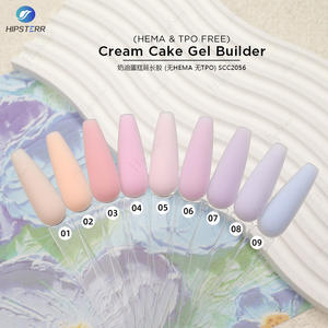 Gel de construction <span class=keywords><strong>semi</strong></span>-<span class=keywords><strong>permanent</strong></span> en crème, sans HEMA ni TPO, marque privée, gel de construction de couleur printemps en pot, auto-nivelant - Product Image 2