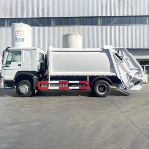 Camion compacteur de déchets Sinotruk Howo 6X4 blanc, transmission manuelle diesel, norme Euro 5 - Product Image 6