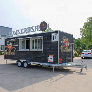 Chammp New Trend Mobile Food Trailer Voll ausgestattete Küche Street Coffee Cart BBQ Food Kiosk Langlebiges Fiberglas Aluminium - Product Image 2