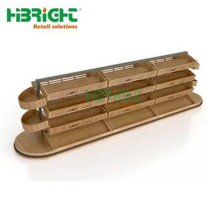 Estantería de madera de doble cara para tienda, estantes de comestibles de góndola, de China - Product Image 4