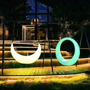 Popular Solar Children's Glow-in-the-Dark Moon Swing Chair Clasificación IP65 Decoraciones de patio al aire libre e <span class=keywords><strong>instalaciones</strong></span> de juego - Product Image 6
