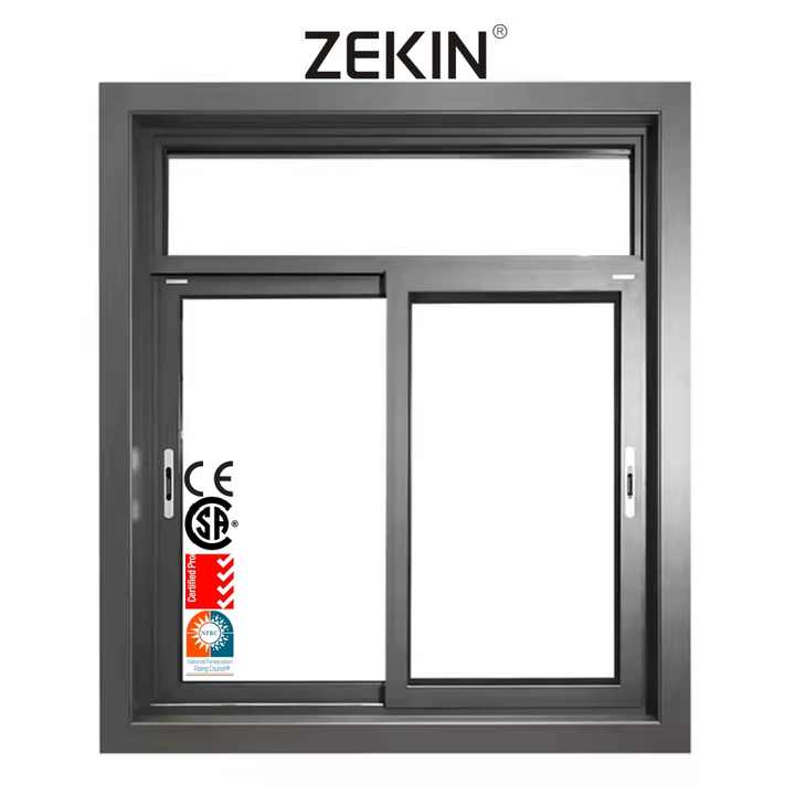 Zeeker Rimless Window ZEKIN Modern Aluminum Frame Sliding Window NFRC Certification ...