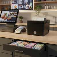 Petite imprimante de reçus de point de vente, coupe-papier automatique en option, imprimante thermique de reçus de 80 mm avec code-barres, Bluetooth sans fil, WiFi, USB, LAN