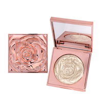 Vente en gros Private Label Palette de surligneurs scintillants en poudre pressée 3 couleurs à haute teneur en pigments avec miroir