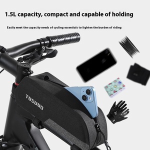 TOSUOD impermeável Nylon bicicleta guiador <span class=keywords><strong>Bag</strong></span> Front Beam equitação saco para Mountain <span class=keywords><strong>Bike</strong></span> tubo superior Cross-Border Exclusive telefone - Product Image 5