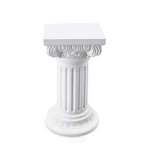 Soporte de flores para decoración de boda, iluminación LED, accesorios de fotografía, columna romana, pilares romanos de plástico, fiesta, Color blanco