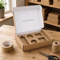 Boîte d'expédition personnalisée en carton ondulé Kraft avec insert sur mesure pour produits cosmétiques et soins de la peau – Vente en gros directe usine OEM