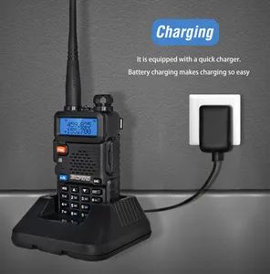 Baofeng-walkie-talkie de banda dual, walkie-talkie práctica, UHF, VHF, UV-5R, radio de dos vías, UV5R, woki toki