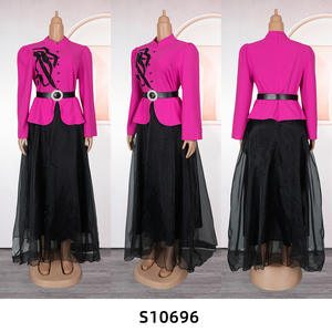 S10696 elegante abito da donna da ufficio africano Dashiki a manica lunga Maxi abiti da ballo abiti da ballo di compleanno Dubai turchia abiti autunnali - Product Image 4