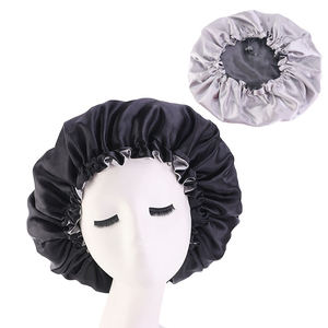 HZO-18035 Réglable Satin Soyeux Sommeil Bouchon Cheveux Bonnet Double Couche Réversible <span class=keywords><strong>pour</strong></span> Les Femmes Protection Sommeil Coiffures - Product Image 2