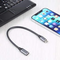 Cable Adaptador USB-C / Tipo-C Macho a USB-C / Tipo-C Hembra de 25 cm, Precio al por Mayor, Accesorios para Computadora