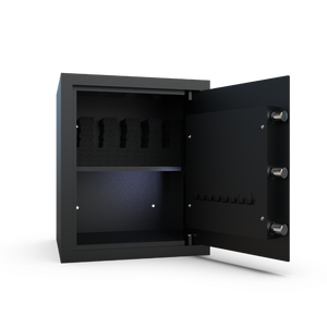 カスタマイズ可能なスチール製指紋認証金庫、電子デジタル＆キーロック付き、ホワイト、オフィス・家庭・ホテル用、盗難防止、高級金庫 - Product Image 3