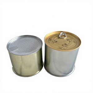 Boîte cylindrique hermétique en fer blanc de qualité alimentaire pour assaisonnements avec joint à anneau de traction et surface laquée personnalisée - Product Image 2