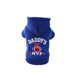Vêtements pour animaux de compagnie Printemps Automne Hiver – Sweat à capuche classique en coton uni chaud et confortable pour petits chiens et chats – Le petit joueur de papa - Product Image 1