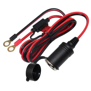 12v-24v Batterie Clip-auf Batterie Clips zu 2FT Weibliche Auto Zigarette Leichter Buchse Adapter lade kabel Verlängerung Kabel mit 15A