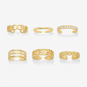 Fashion 18K Gold Plated Adjustable Open <strong>Toe</strong> <strong>Rings</strong> Boho Flower Moon Star Beach Foot Jewelry Women Summer Barefoot <strong>Toe</strong> <strong>Ring</strong> - Product Image 5