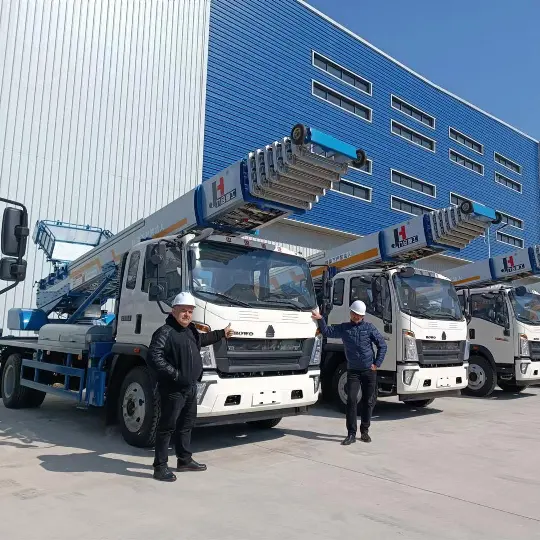 Çin sıcak satış JIUHE/JH 28m 32m 36m 45m 65m hava merdiven kamyon mobil asansör yüksek iş platformu türkiye için