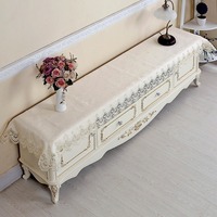Nappe rectangulaire et carrée en dentelle blanche ivoire beige brodée, jacquard, fleurs décoratives, nappe de table pour mariage et fête