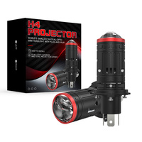 Ampoules de phares super lumineuses 45W 12000LM LANSEKO 12V T06 pour voiture et moto, ampoules de phares LED H4 avec double mini projecteur
