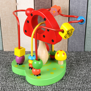 Fabricant vente directe de champignon de <span class=keywords><strong>dessin</strong></span> animé mini rond perles <span class=keywords><strong>labyrinthe</strong></span> jouets promotion En Gros éducatifs préscolaire - Product Image 4