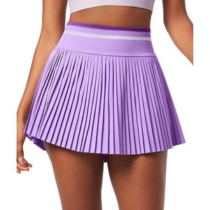 FOXA Pleated Tennis <b>Skirt</b> With Shorts High Waisted Seamless Golf Athletic <b>Skirt</b> For Women With Pocket - Product Image 1