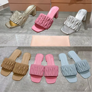 2026Top Luxury Designer Flip Flops Ladies Ruched Flat Slides Open Toe Soft Sole Slippers Casual Summer Outdoor Daily Comfortable - Product Image 5