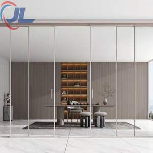 <span class=keywords><strong>Porta</strong></span> Automatica <span class=keywords><strong>a</strong></span> <span class=keywords><strong>Battente</strong></span> in Vetro con Design <span class=keywords><strong>a</strong></span> <span class=keywords><strong>Specchio</strong></span> Nero in Lega di Alluminio ad Alta Resistenza - Product Image 6