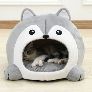 Benutzer definierte Super Katzen bett warmes Haustier Haus Kätzchen Katzen bett Matte Katzen haus warm schlafenden Hunde korb Zelt Welpen matte Haustier Bett - Product Image 3
