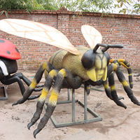 Modèle d'abeille animatronique de grande taille pour la décoration extérieure de jardin, modèle d'animal pour la ferme