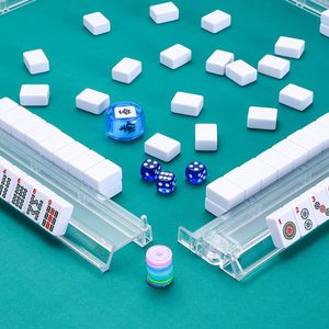 Support et poussoir en acrylique transparent pour Mahjong – Supports modernes pour tuiles de Mahjong américain - Product Image 2