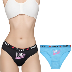 ผู้ผลิตชุดชั้นในสตรีแบบสั่งทำพิเศษ แบรนด์ส่วนตัว ดีไซน์เซ็กซี่ ทรงฮิปสเตอร์ OEM ระบายอากาศได้ดี เป็นมิตรกับสิ่งแวดล้อม ผลิตจากผ้าฝ้ายผสมสแปนเด็กซ์ เอวกลาง สวมใส่สบาย - Product Image 1