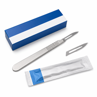 10 #   11 #   15 #   Lames de scalpel chirurgical en acier au carbone, couteau à graver et à découper, instruments chirurgicaux fabriqués en Chine